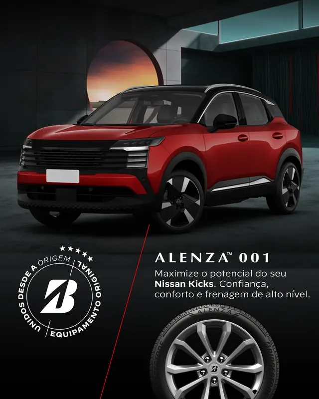 Bridgestone Alenza 001, pneu original de fábrica do Nissan Kicks