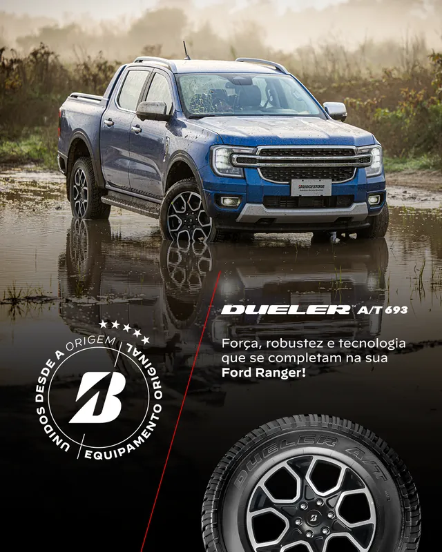 Bridgestone Dueler A/T 693, pneu original de fábrica do Ford Ranger