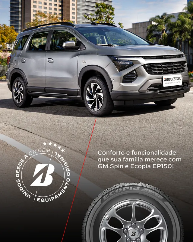Bridgestone Ecopia EP150, pneu original de fábrica do Chevrolet Spin